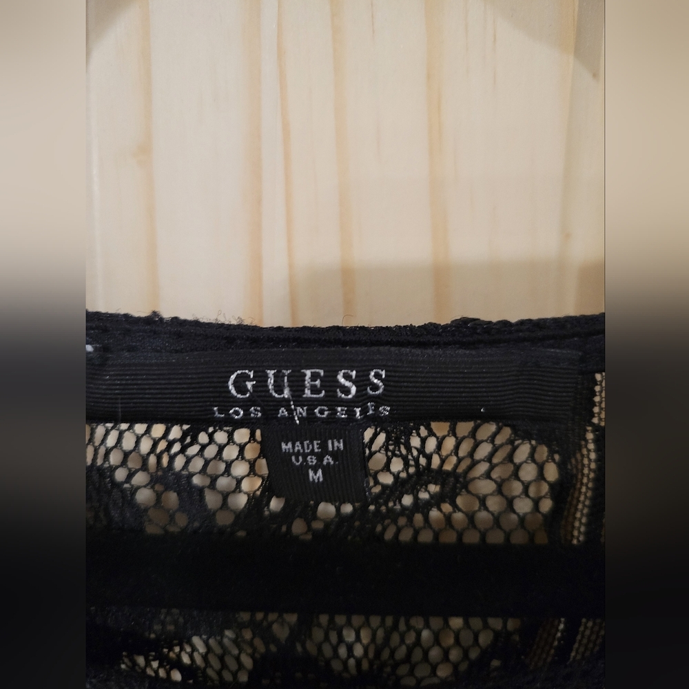 Guess Elegant Black Lace Blouse - Picture 2 of 3